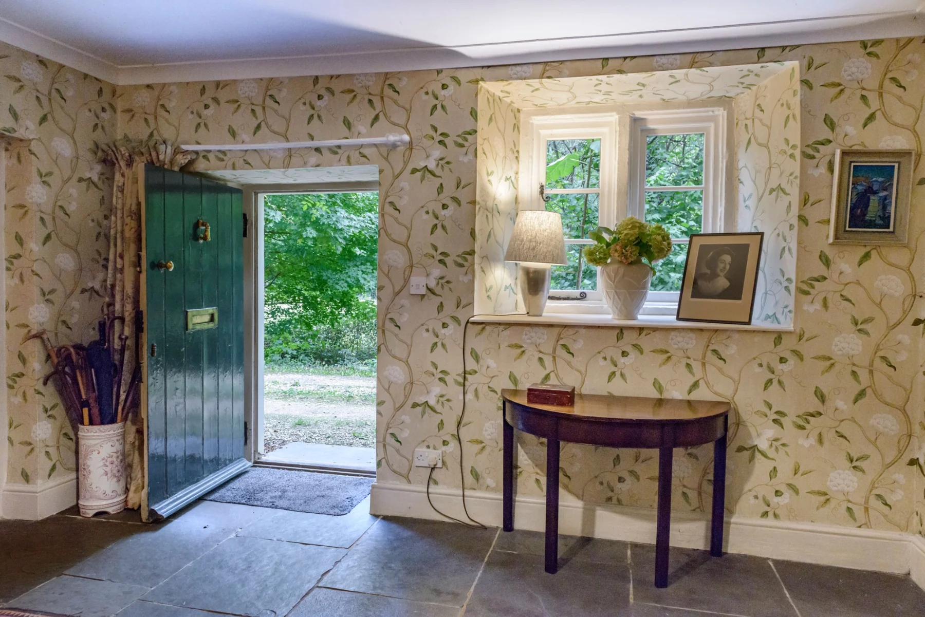Flowers and a warm welcome in the entrance hall
